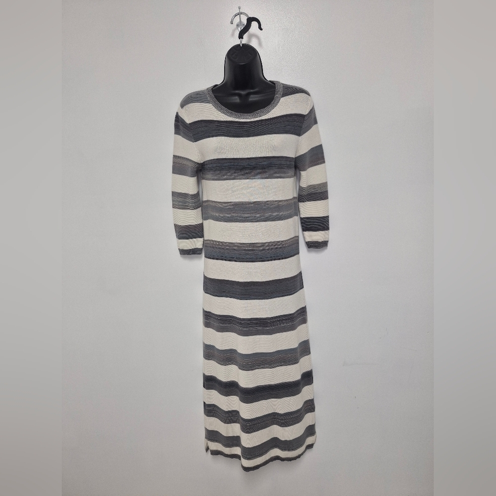 Anthropologie Maeve 100% Cotton Stripe Knit Long Sleeve Maxi Dress sz S